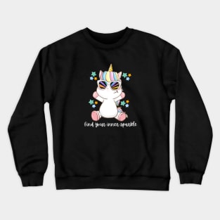 Find your inner sparkle unicorn Crewneck Sweatshirt